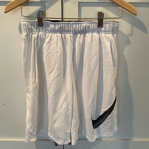 white nike shorts
